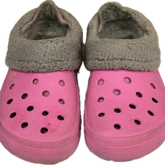 CROCS Shoes - CROCS Mammoth Fleece Lined Pink Slip-On Clogs Unisex Men 6 Women 8